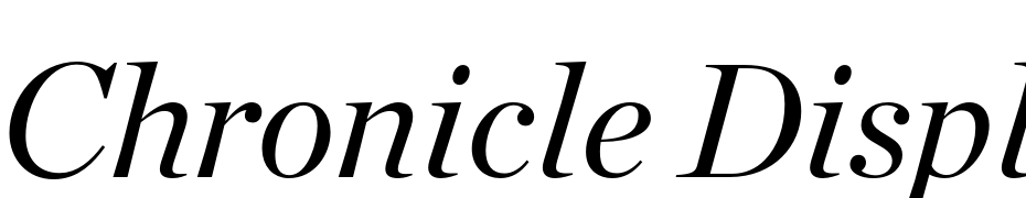 Chronicle Display Italic Yazı tipi ücretsiz indir